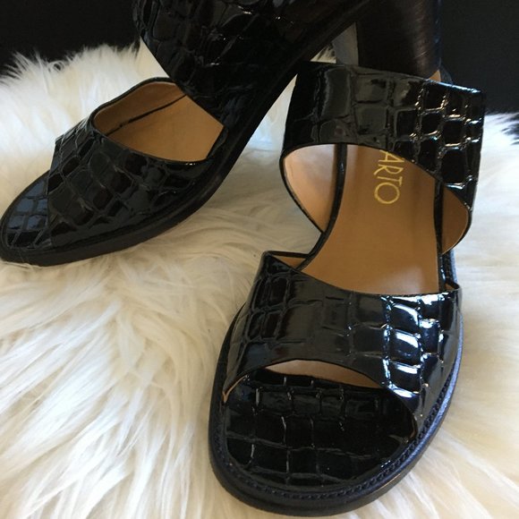 Franco Sarto Faux Alligator Slip On Sandal - Sz 9 - Picture 1 of 8